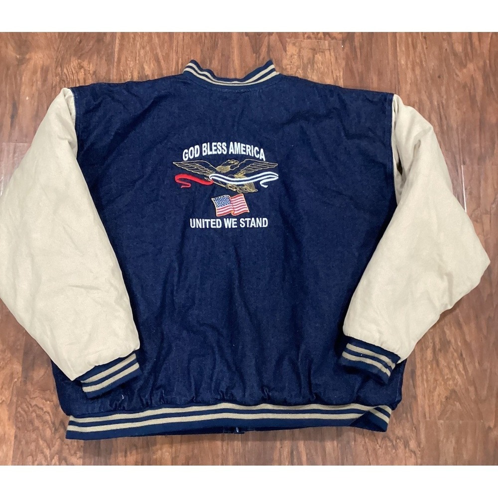 Vintage Sierra Pacific Jacket Adult XL Blue Denim Puffer Heavy Weight 90s Travel